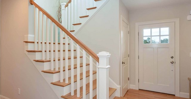 Forsythia entryway and staircase