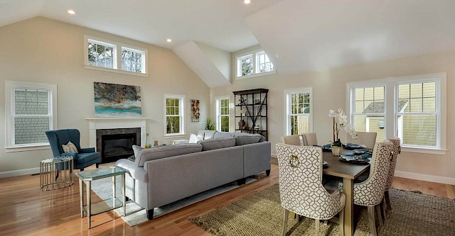 Forsythia dining area and living room