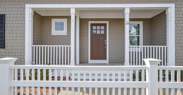 Elderberry front door and porch